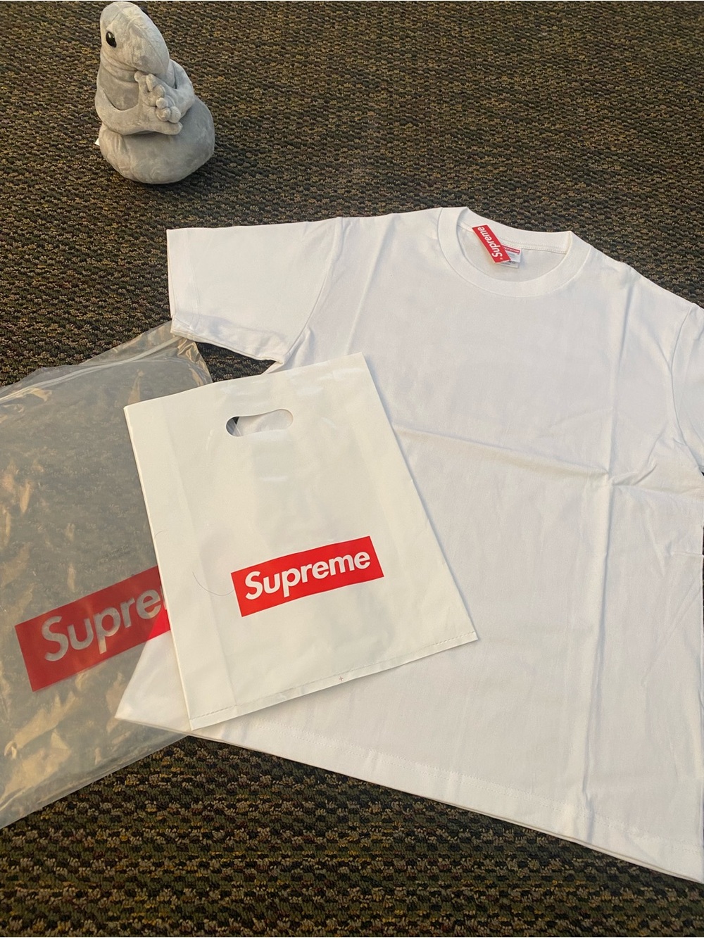 Supreme White Kids Tee with Red Box Logo